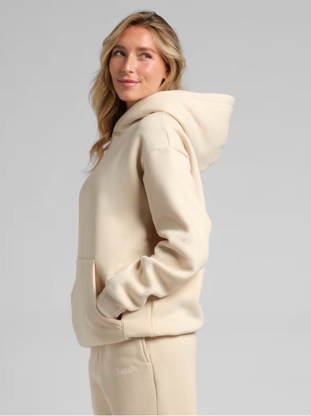 Like New, Women's Bone Comfrt Signature Hoodie, Size Small - Picture 3 of 4